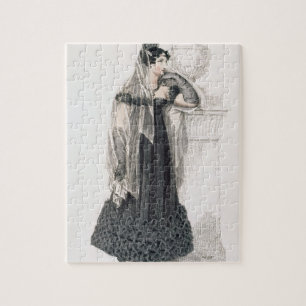 Puzzle Robe de deuil, plat de mode du représentant