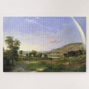 Puzzle Robert S. Paysage de Duncanson avec affiche arc-en