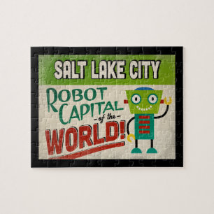 Puzzle Robot de Salt Lake City Utah - Vintage amusant