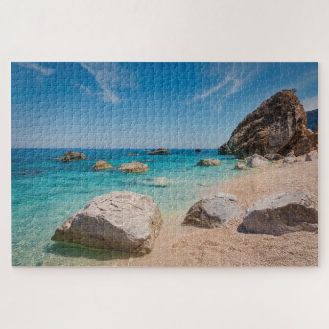 Puzzle Rochers sur la plage de Cala Mariolu en Sardaigne, (Horizontal)