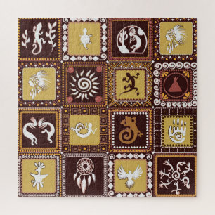 Puzzle Rock Art Imitation : Motif Vintage.