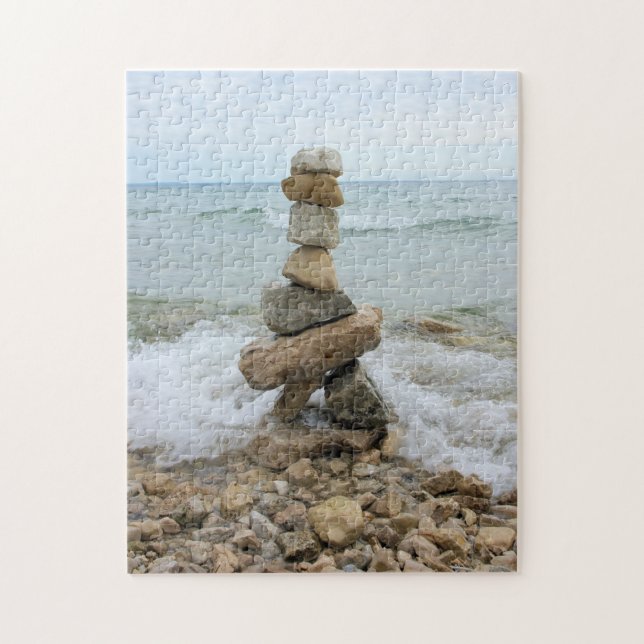 Puzzle Rock Cairn au lac - 11x14 - 252 pcs (Vertical)