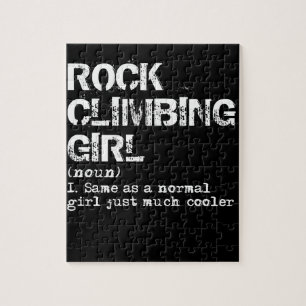 Puzzle Rock Climbing Girl Definition Funny