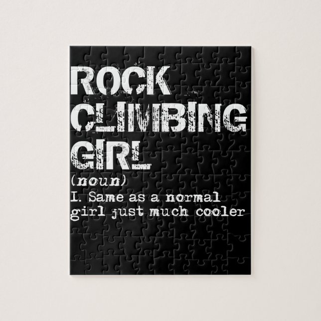 Puzzle Rock Climbing Girl Definition Funny (Vertical)