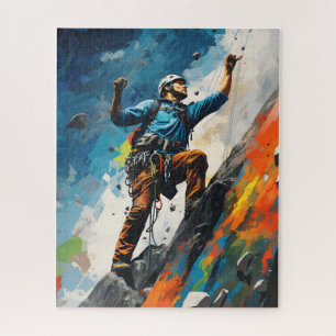 Puzzle Rock Sport Escalade Wall Climber Peinture Poster