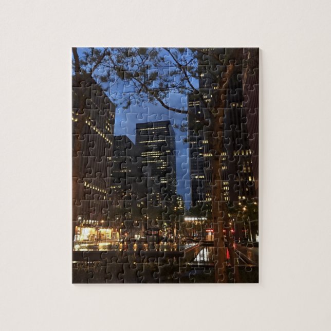 Puzzle Rockefeller Center Dawn Architecture New York (Vertical)