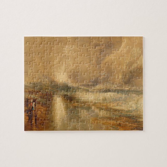 Puzzle Rocket et lumières bleues, 1855 (chromolitho) (Horizontal)