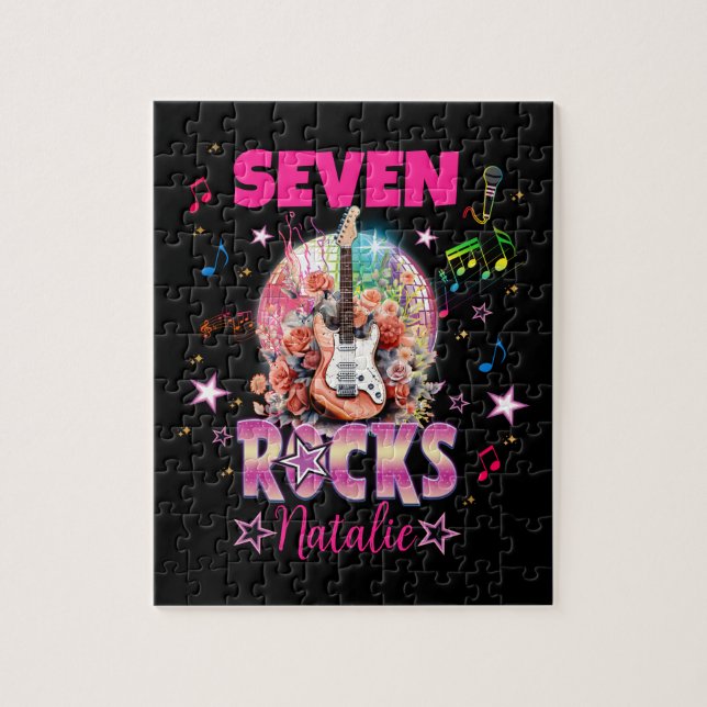 Puzzle Rock'n'Roll Guitare Musicale Anniversaire Fille Ro (Vertical)