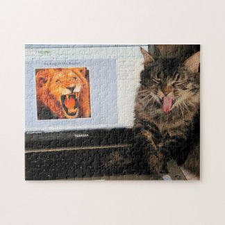 Puzzle Roi des bêtes et de chats riants ou votre photo