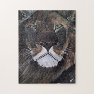 Puzzle Roi des bêtes Peinture d'Alfred Fox