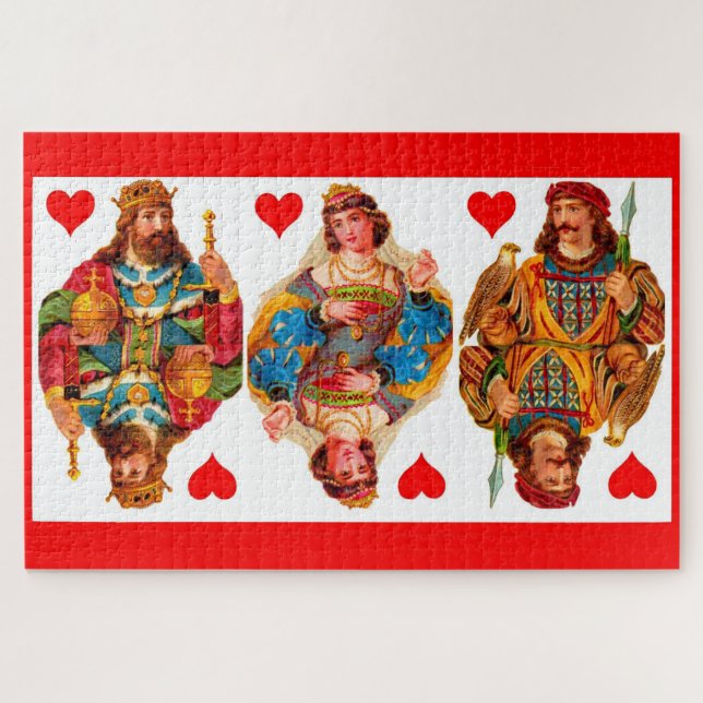 Puzzle Roi des Coeurs Reine des Coeurs Jack des Coeurs (Horizontal)