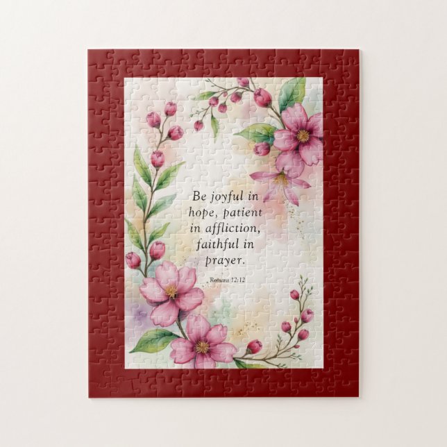 Puzzle Romans 12:12 Custom Bible Verse (Vertical)