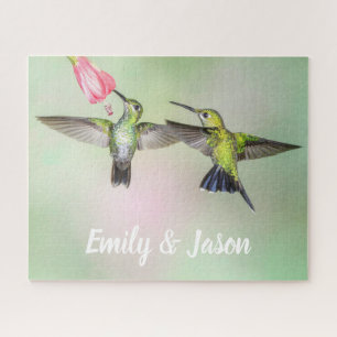 Puzzle Romantique Colibri Couple Personnalisé