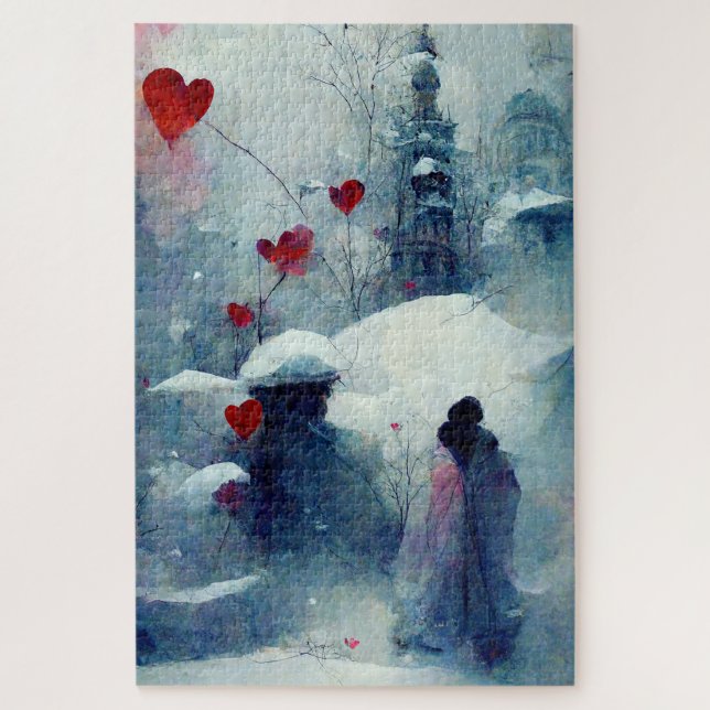 Puzzle romantique de Valentin (Vertical)