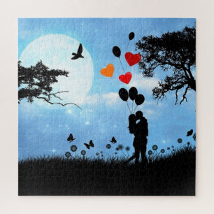 Puzzle romantique en couple - En amour