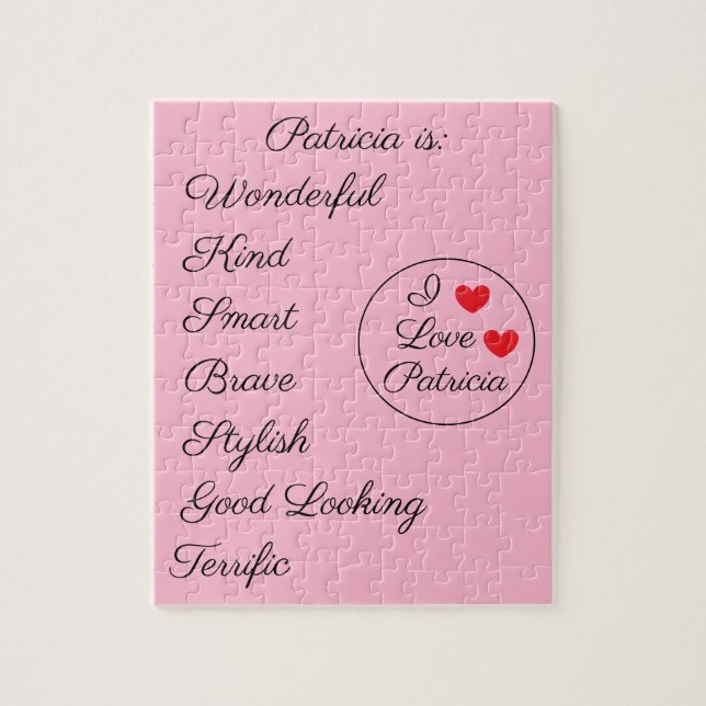 Puzzle Romantique rose et noir (Vertical)