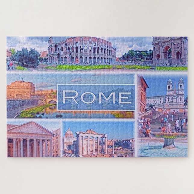 Puzzle ROME, Latium, Italie, Europe, Rom, Roma, (Horizontal)