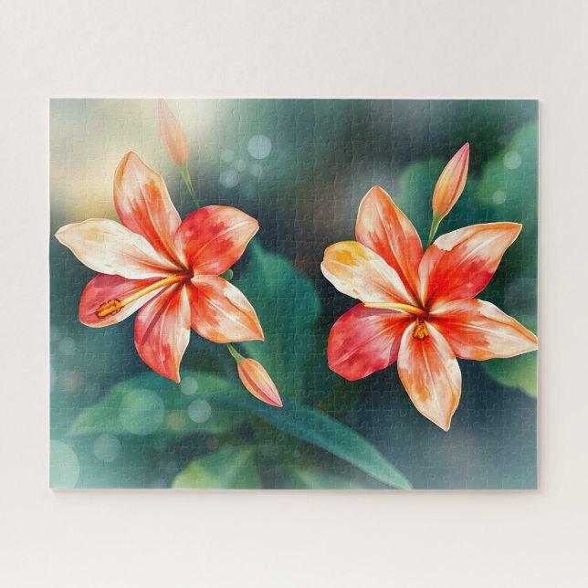 Puzzle Rompecabezas con motivo floral. (Horizontal)