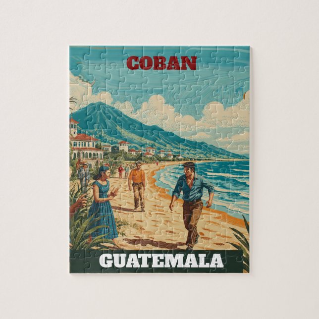 Puzzle Rompecabezas  GUTEMALA COBAN Retro poster (Vertical)