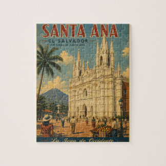 Puzzle Rompecabezas  Santa Ana, El Salvador  Retro poster