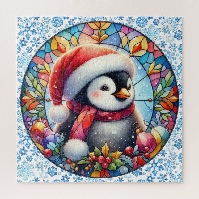 Puzzle rond de pingouin (Vertical)