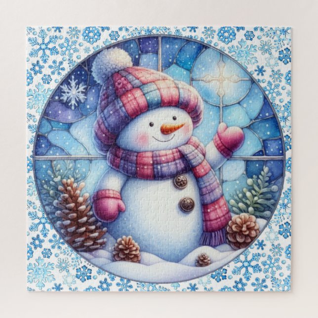 Puzzle rond Snowman (Vertical)