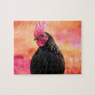 Puzzle Rooster noir