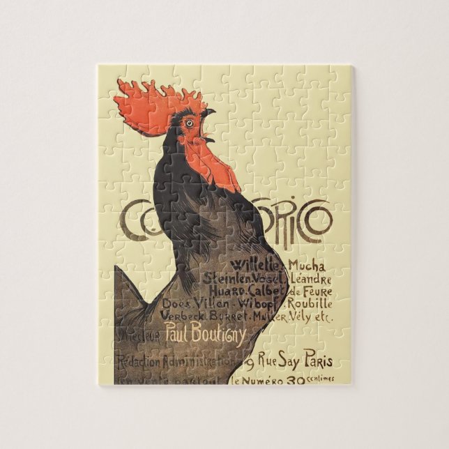 Puzzle Rooster Steinlen Cocorico (Vertical)