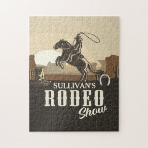 Puzzle Roping Roundup Cowboy Rodeo Show Personalized