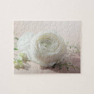 Puzzle Rose blanc romantique