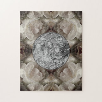 Puzzle Rose blanche Floral Abstrait Vintage Ajouter votre