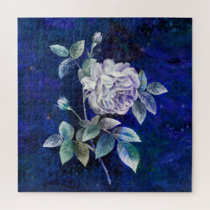 Puzzle Rose blanche sur un fond texturé