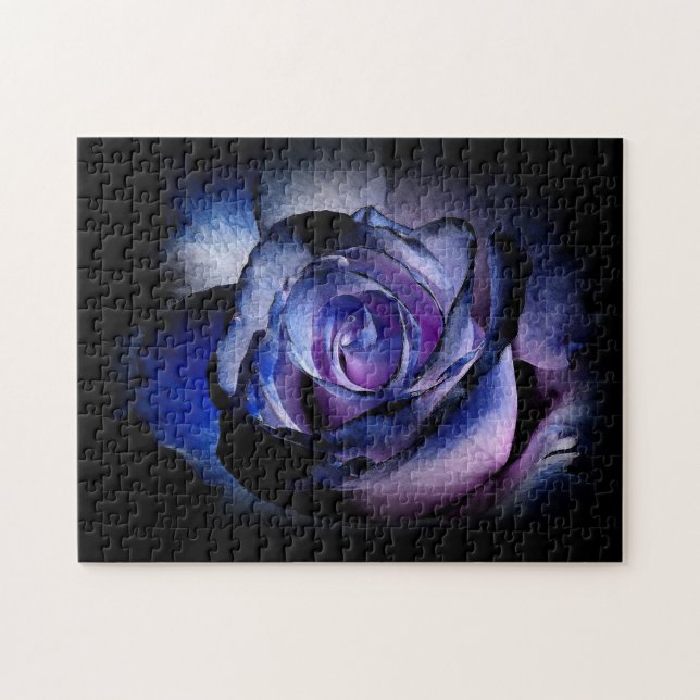 Puzzle Rose bleu foncé (Horizontal)