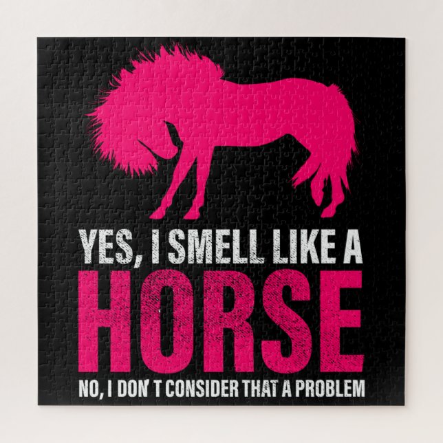 Puzzle Rose Chaud Oui Je Sens Comme Un Cheval (Vertical)