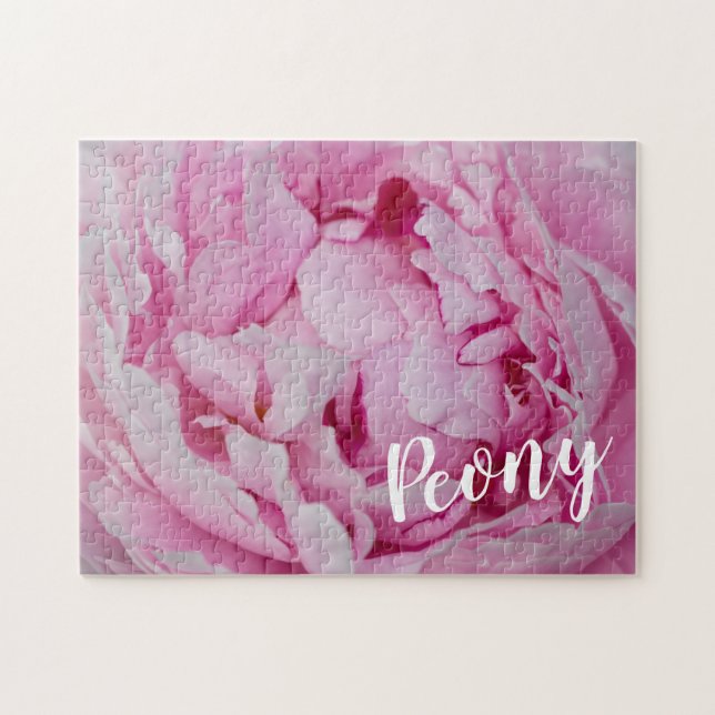 Puzzle Rose de fleurs de pivoine pour fleurs et amoureux  (Horizontal)