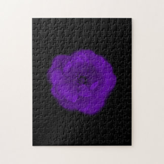 Puzzle Rose de pourpre. Fond noir