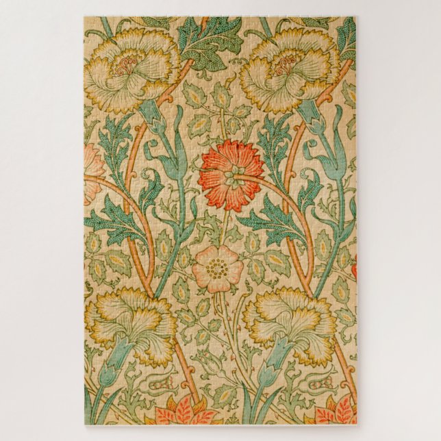 Puzzle Rose et Rose par William Morris (Vertical)