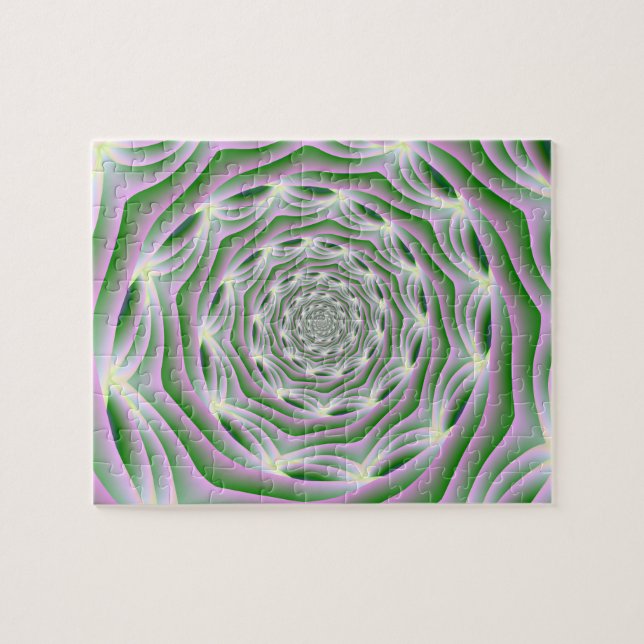 Puzzle rose et vert vortex (Horizontal)