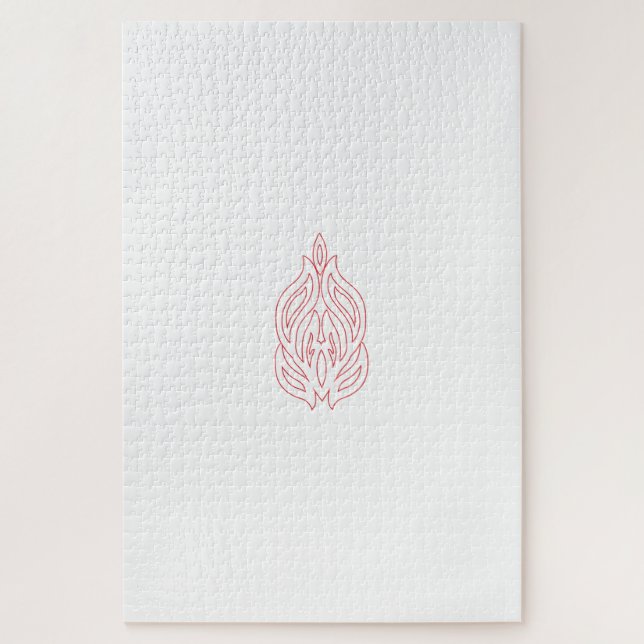 Puzzle Rose foncé, Agany à chasse, Design décoratif (Vertical)