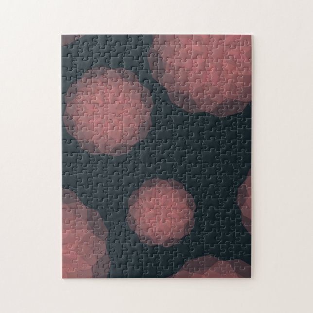 Puzzle Rose, géométrique, cool, abstraction fleur tendanc (Vertical)