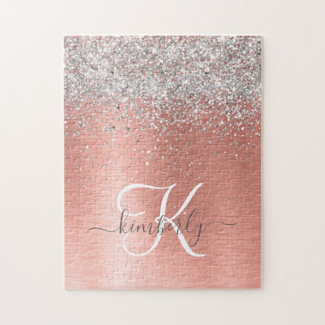 Puzzle Rose Gold brossé Parties scintillant métallique No (Vertical)