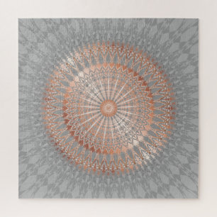 Puzzle Rose Gold Grey Mandala