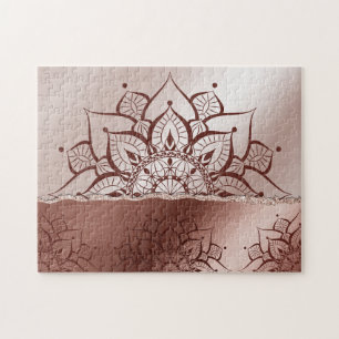 Puzzle Rose Gold Mandala yoga zen