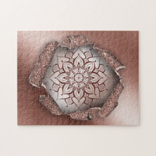 Puzzle Rose Gold Mandala yoga zen