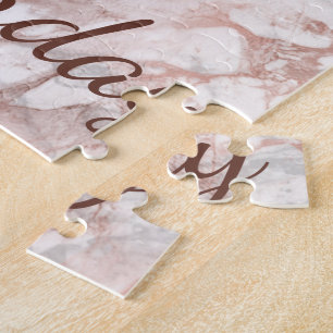 Puzzle Rose Gold Marbre 21e Anniversaire 8" x 10"