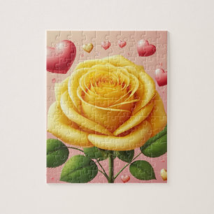 Puzzle rose jaune