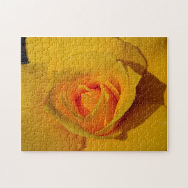 Puzzle Rose jaune - photo florale romantique (Horizontal)