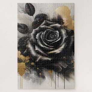 Puzzle Rose noir et or