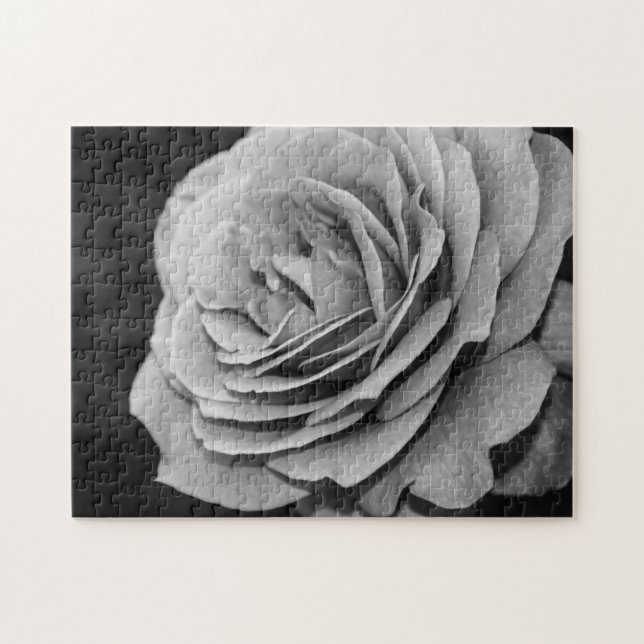 Puzzle Rose noire et blanche (Horizontal)
