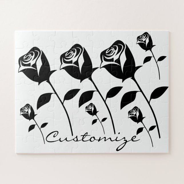 Puzzle Rose noire Fleur de la Saint-Valentin Thunder_Cove (Horizontal)